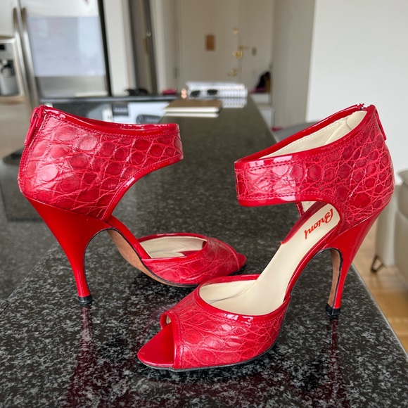 Brioni Red Crocodile Vero Cuoio size 36, heel 4 inches - Picture 11 of 13
